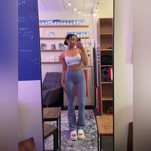 Lululemon Flow Y Bra Blue Linen Size 10​
